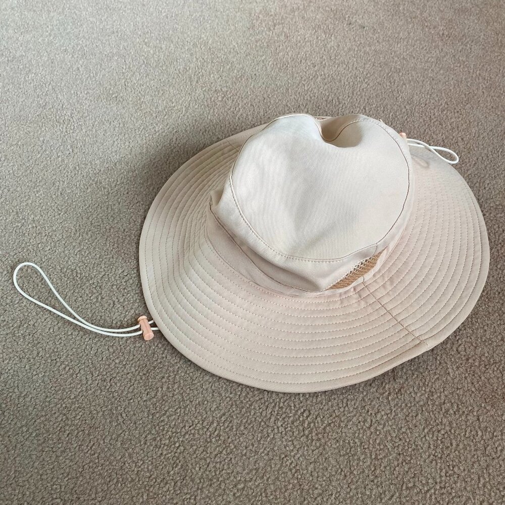 Hairbrella Pink Satin-Lined UPF 50+ Sun and Rain Hat Waterproof with Chin Strap